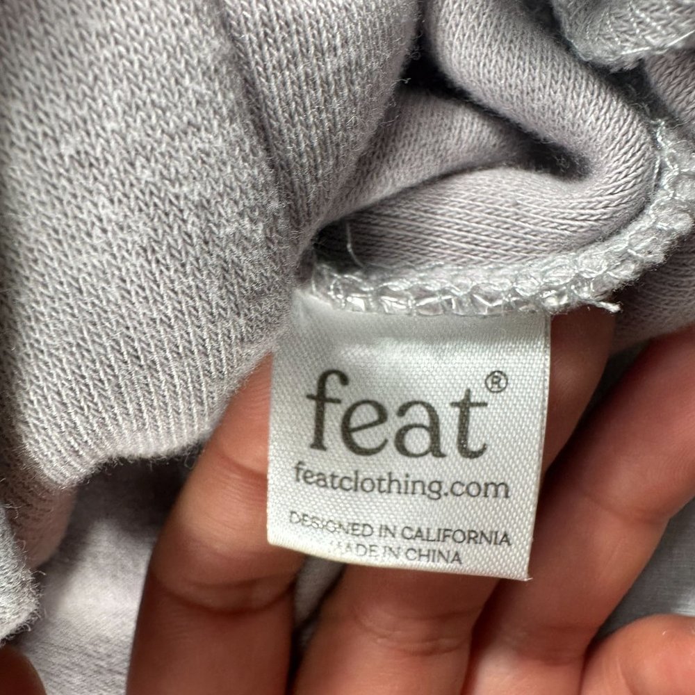 FEAT Adults Blanket Blend Hoodie Sz S Gray Soft Pullover Lounging - Picture 4 of 12